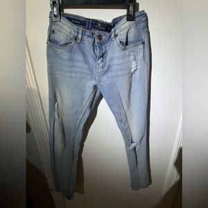 Lucky Brand Jeans Girls size 12 distressed skinny jeans, gently worn